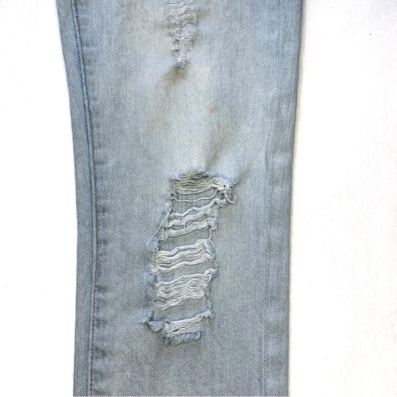 Vintage Sienna Cigarette Boyfriend Jean Cropped Length - Distressed Light Wash - Picture 8 of 9